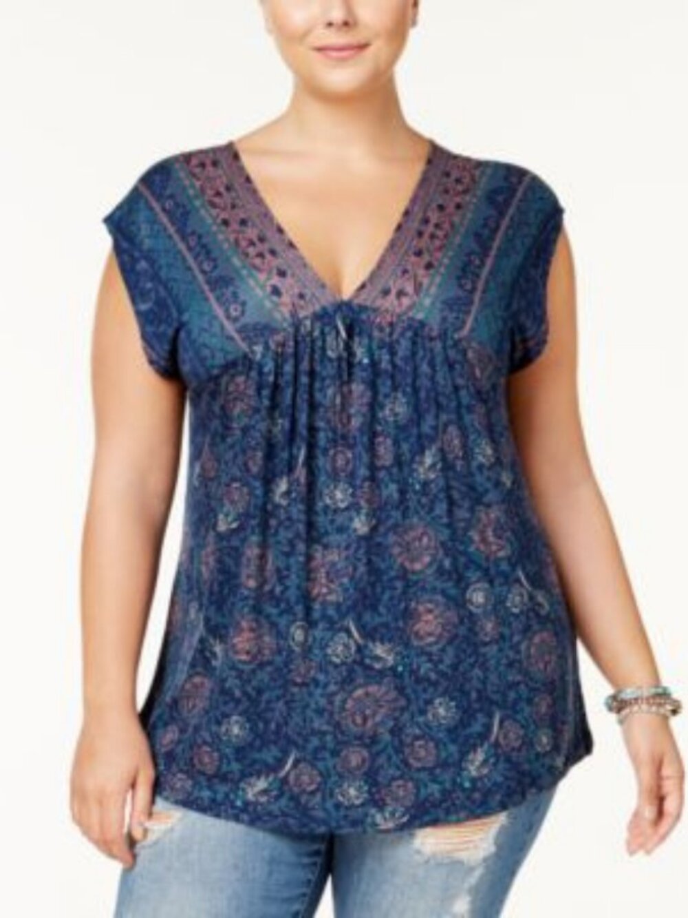Lucky Boho Print Top